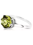 Ring Yellow Peridot Sterling silver 925 Vintage style vrc366s